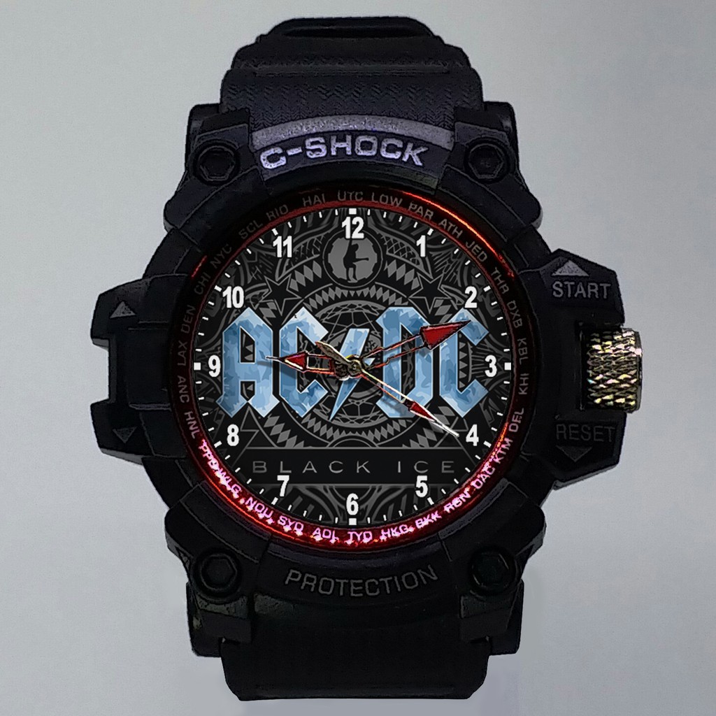 (ISTIMEWA BOSSQUE) JAM TANGAN ACDC LIST MERAH - EXCLUSIVE 1