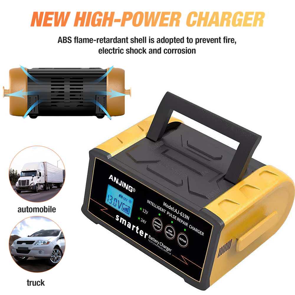 ANJING Charger Aki Mobil Lead Acid 300W 12V/24V - AJ-619N