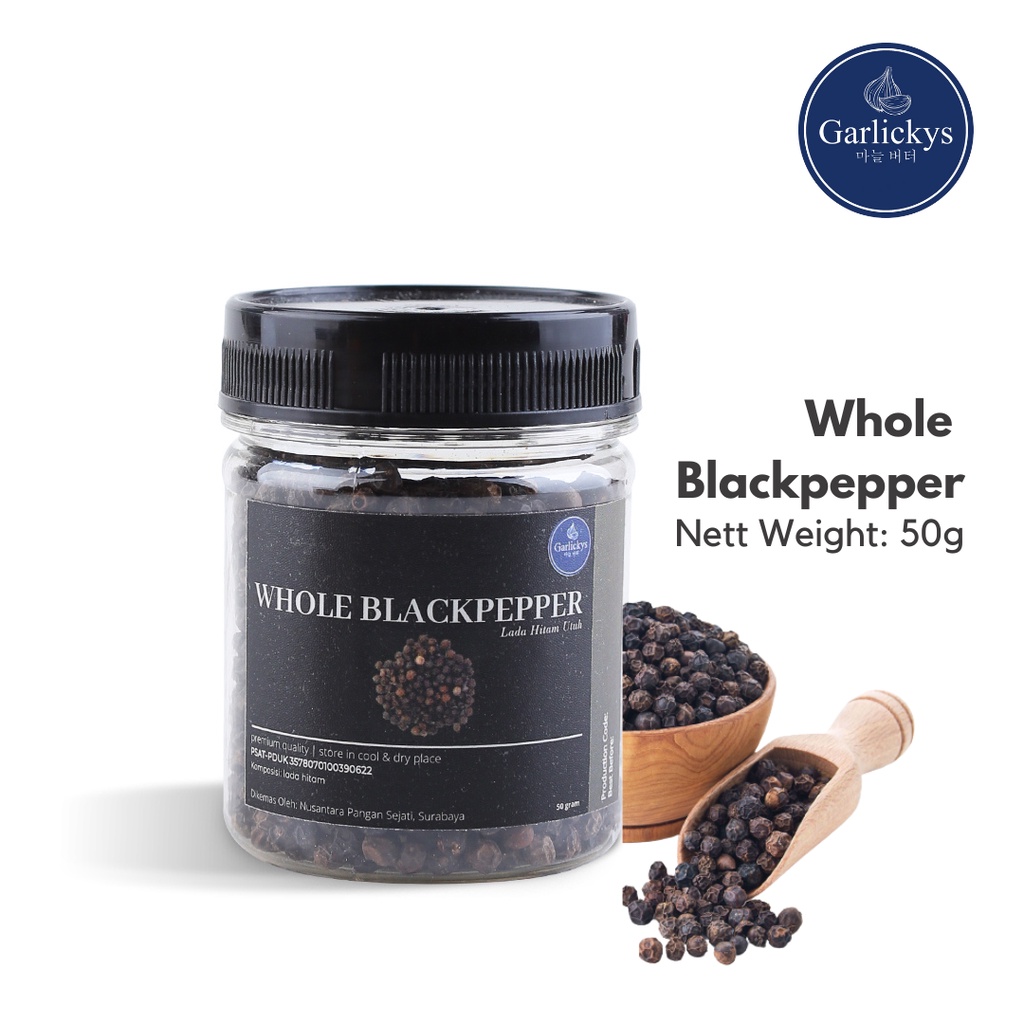 GARLICKYS Lada Hitam Biji / Merica Butir Whole Black Peppercorn Premium Quality