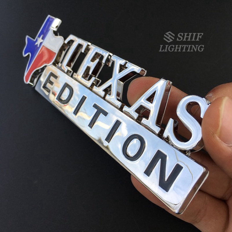 1 x Metal Texas EDTIION Car Auto Rear Side Fender Emblem Sticker Decal JEEP Tundra Tacoma Ford DODGE