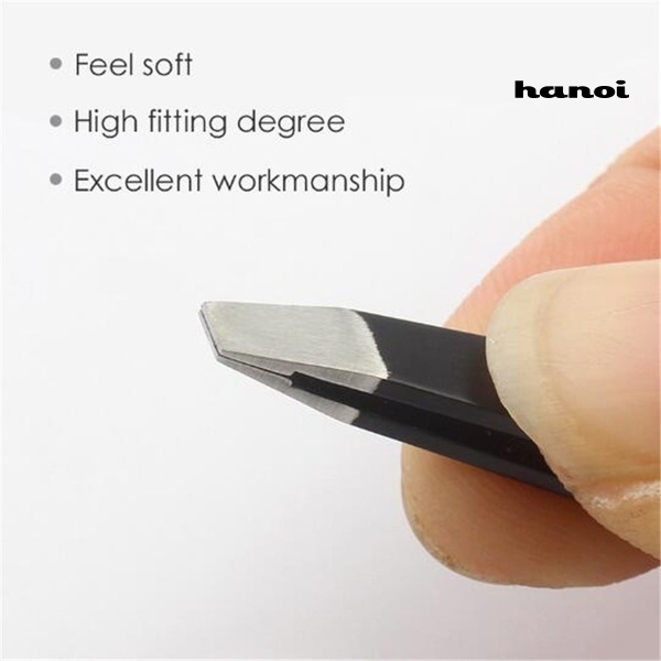 HQTM_3Pcs Point Slant Knife Tip Eyebrow Removal Tweezers Eyelashes Extension Tools