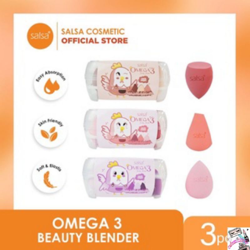 ☃Cutezz_Ching1☃Salsa Omega 3 Beauty Blender - Sponge Isi 3