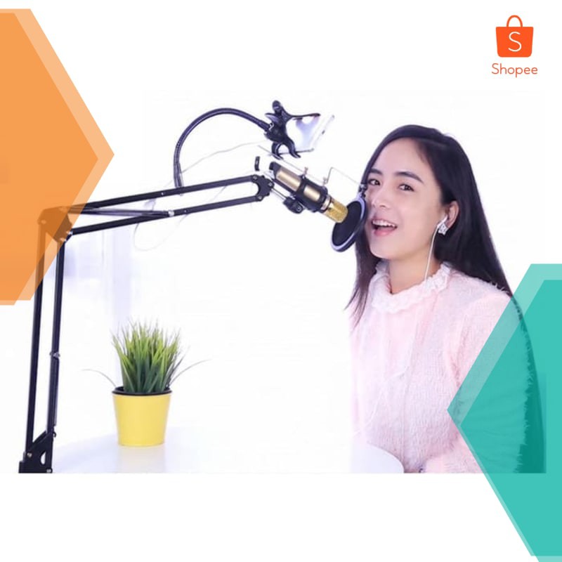 Terbaru Paket Lengkap Microphone Condenser Taffware BM800 BM 800 Youtuber Banget
