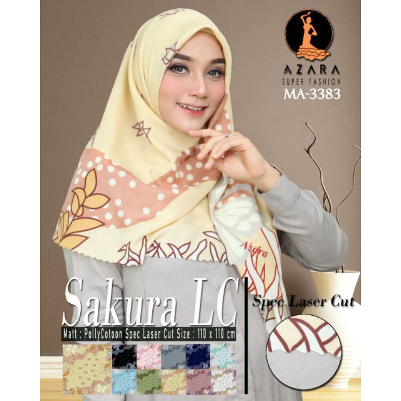 Hijab segiempat NURELL by AZARA lasercut