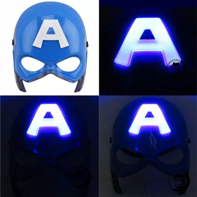 Mainan Anak Topeng Captain America Led Lampu KE30