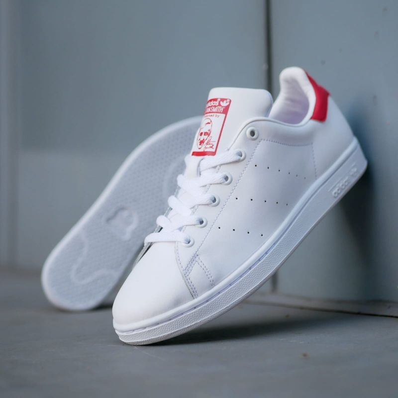 Sepatu Adidas Stan Smith White Red ORIGINAL PREMIUM QUALITY BNIB Sepatu Pria dan Wanita / Sepatu Pri