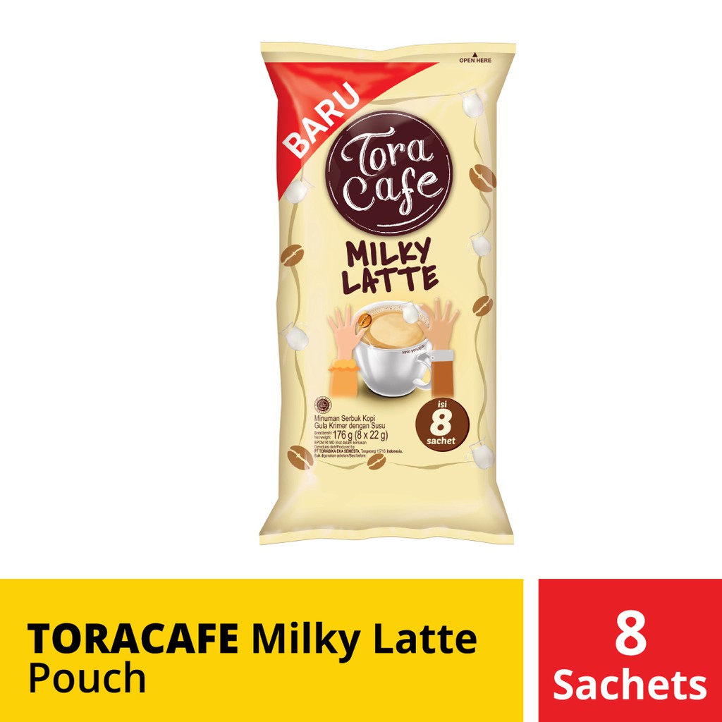 

PROMO TORACAFE MILKY LATTE POUCH 8 SACHET @22 GR TERMURAH