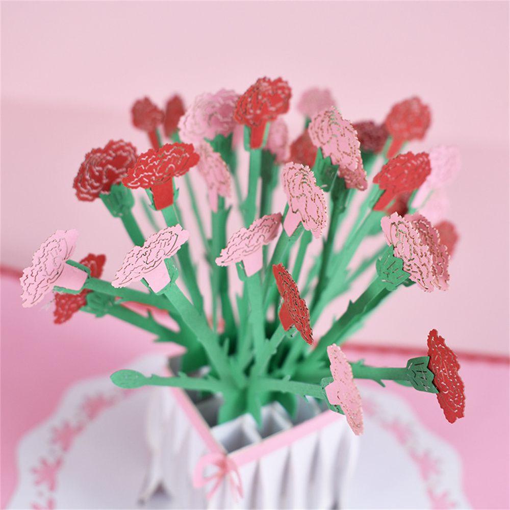 Chookyy Kartu Hari Ibu Anniversary Kreatif Buket Bunga Pop Up Mom Happy Mother's Day Invitation Card