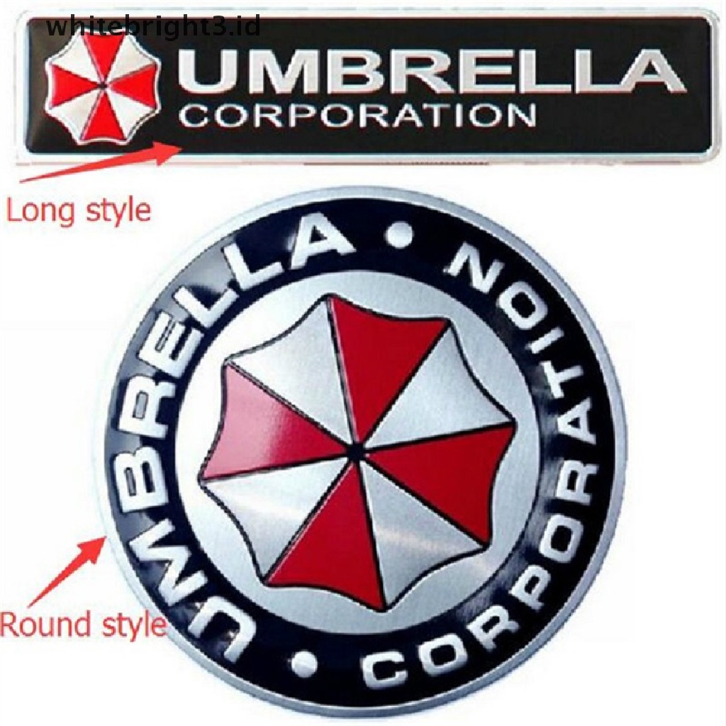 (whitebright3.id) Stiker Decal 3D Motif Umbrella Corporation Resident Evil Bahan Aluminum Alloy