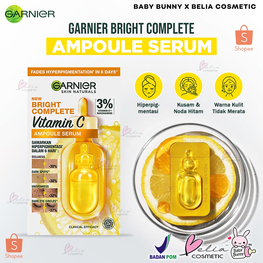 ❤ BELIA ❤ GARNIER Ampoule Serum Vitamin C 1,5Ml ECER | Bright Complete | Serum | BPOM