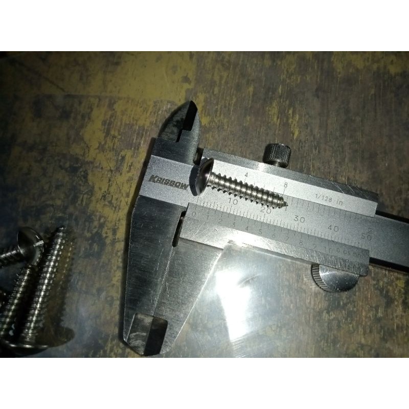 sekrup Jt 4.8 x 25mm (#10 x 1) stainless 304 A2-70