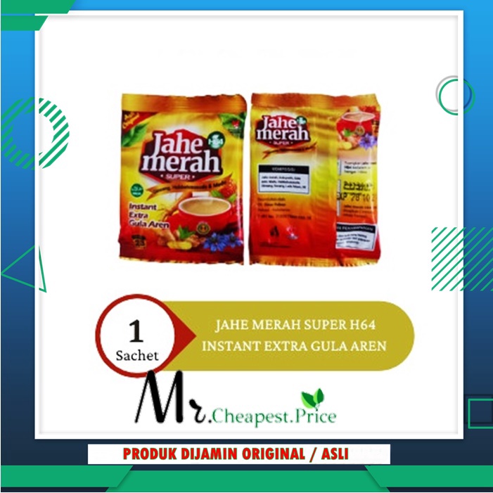 

Jahe Merah Super plus ginseng habbat madu Jahe Merah Instan extra Gula Aren H64