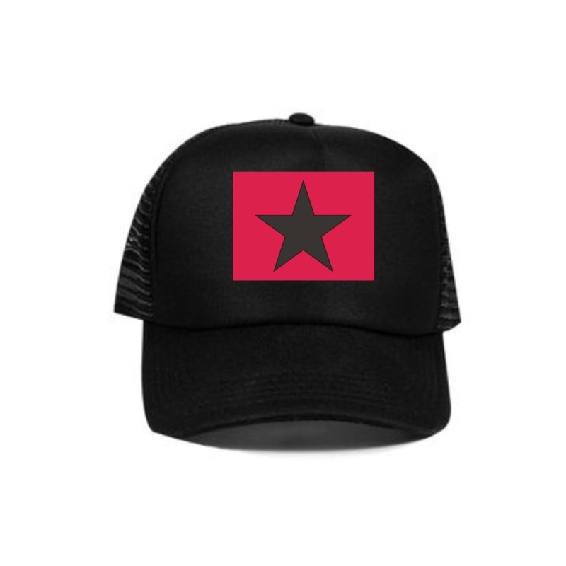 Topi Trucker Bintang Square - RED