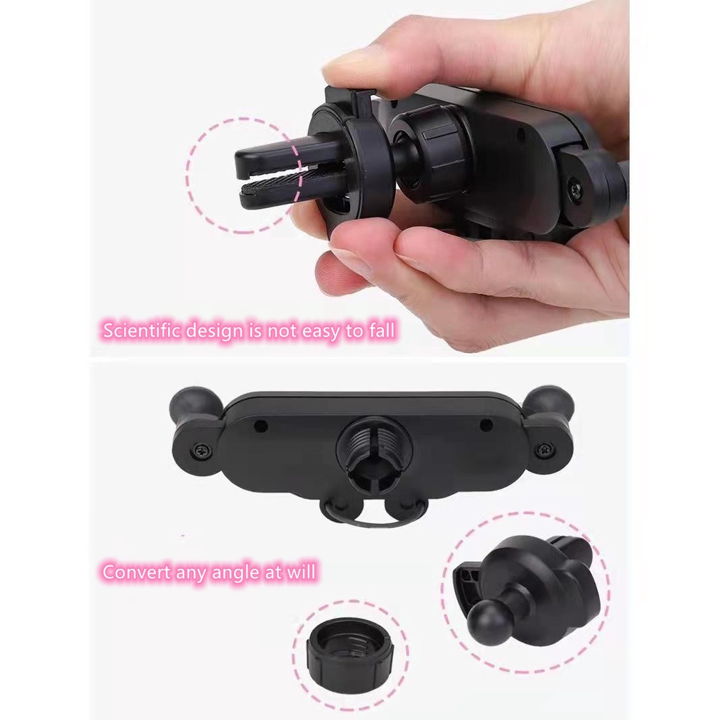 Holder Handphone / Navigasi Model Snap on Motif Bunga Daisy Untuk Ventilasi Ac Mobil