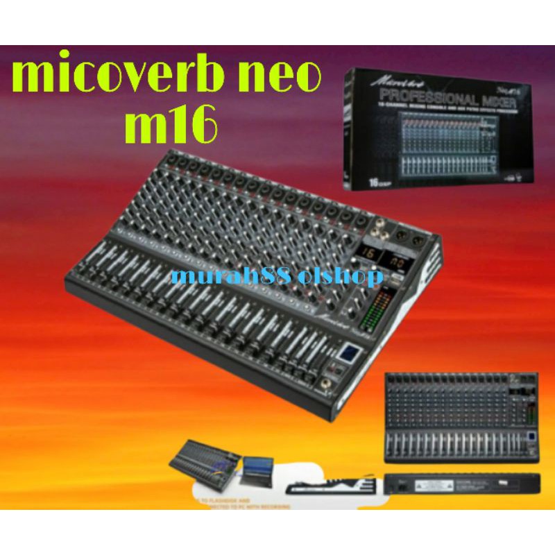 mixer audio microverb neo m16 16ch