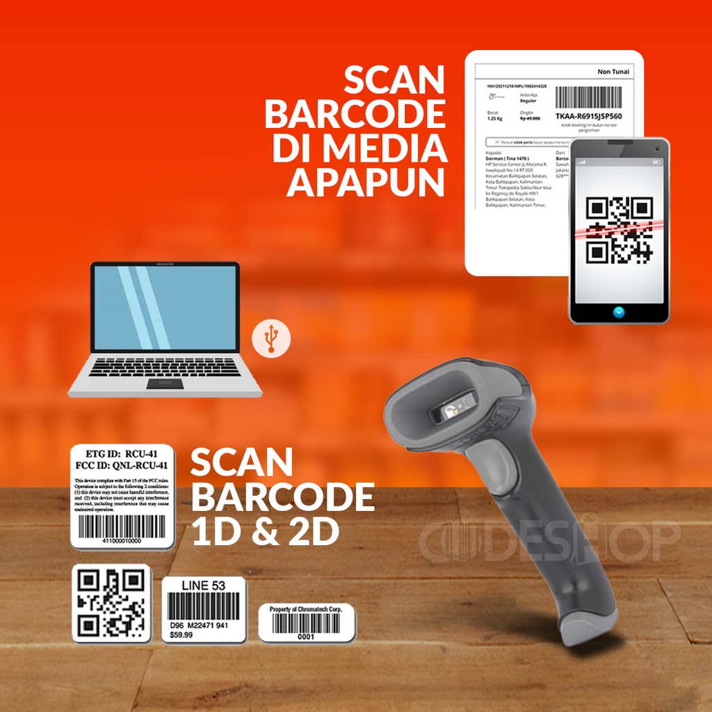 Scanner Barcode Wireless 2D Honeywell 1472g