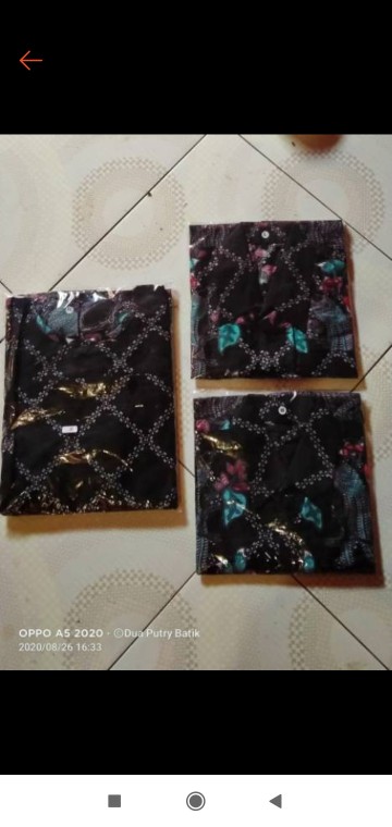 Batikmurahsekali Batik Couple Keluarga Motif Cibulan Biru