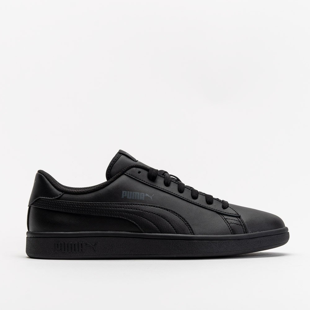 puma smash black leather