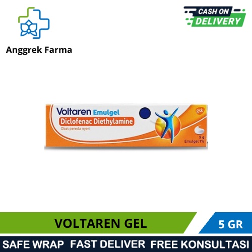 VOLTAREN GEL 5 GR/KRIM UNTUK PEGAL/NYERI SENDI/MEMBANTU MEREDAKAN SAKIT NYERI OTOT SENDI KESELEO SER