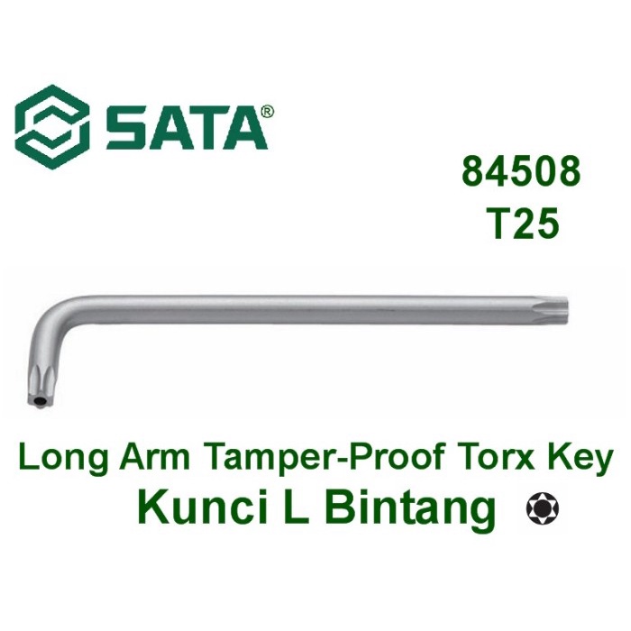KUNCI L BINTANG 84508 - TORX TAMPER PROOF KEY T-25 SATA