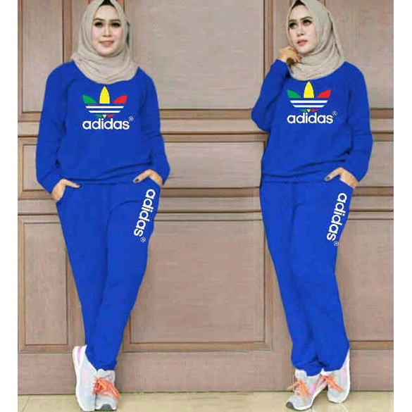 PIK - Setelan Training Pelangi XL (5700), XXL (6100), 3XL (7500),  4XL (7900) /Celana Olahraga Wanita JUMBO