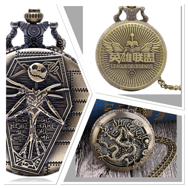 Jam Kalung Jam Saku League of dragon, Skull, Dragon