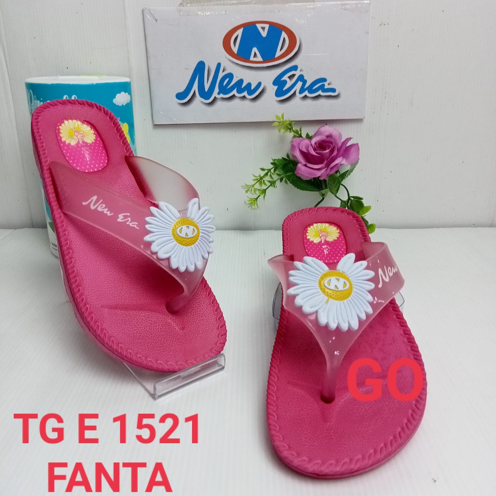 gos NEW ERA TG E 1521 Sandal Japit Sun Flower Anak Perempuan Sendal karet Anti Slip Original