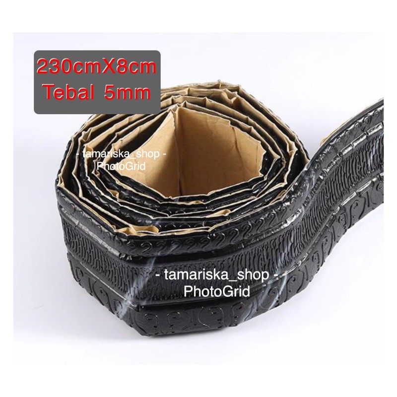 COD FOAM WALLPAPER DINDING 3D / WALL FOAM / BRICK FOAM BATU BATA MURAH-List foam (hitam)