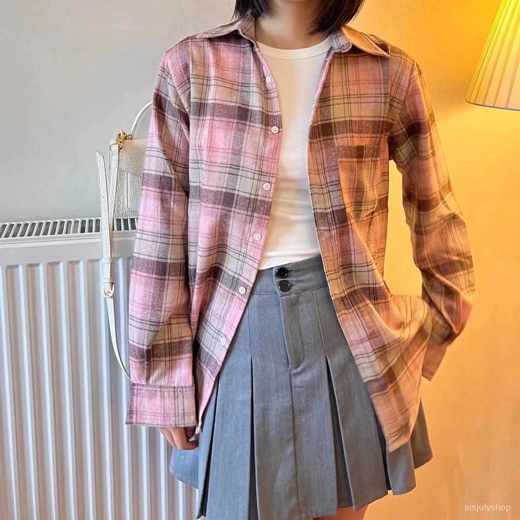 #Sisjuly# BM Style Brandy New College Style Shirt Student Retro Brushed Casual Shirt Jacket Female