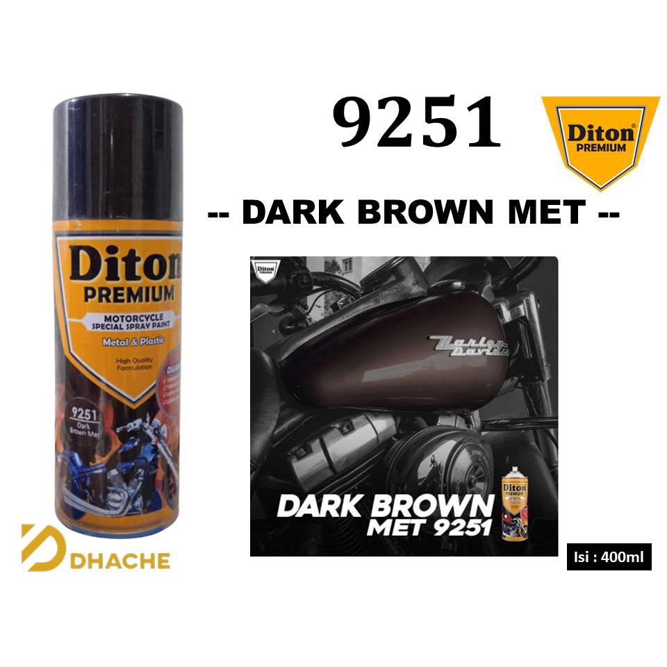 Cat Pilox Diton Premium Dark Brown Met 9251 400cc Coklat Gelap Metalik sepeda motor mobil helm pylox