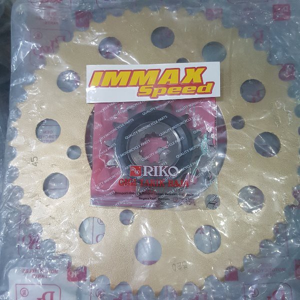 Gear Sprocket Ninja 250 R Fi Z250 Kawasaki Gir 520 14T 45T Baja Depan Dpn Belakang Blkg N250 250R 25