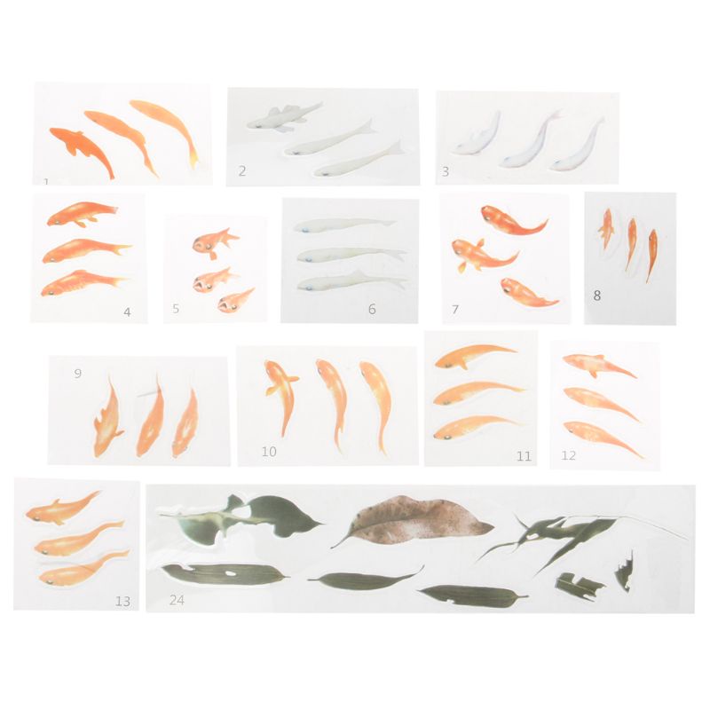 Siy Stiker Film Bentuk Ikan Mas 3d Bahan Resin Untuk Membuat Perhiasan Diy