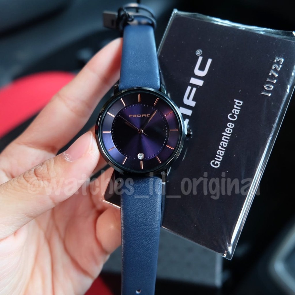 Jam Tangan Couple Pacific 83119 Original (Kulit)