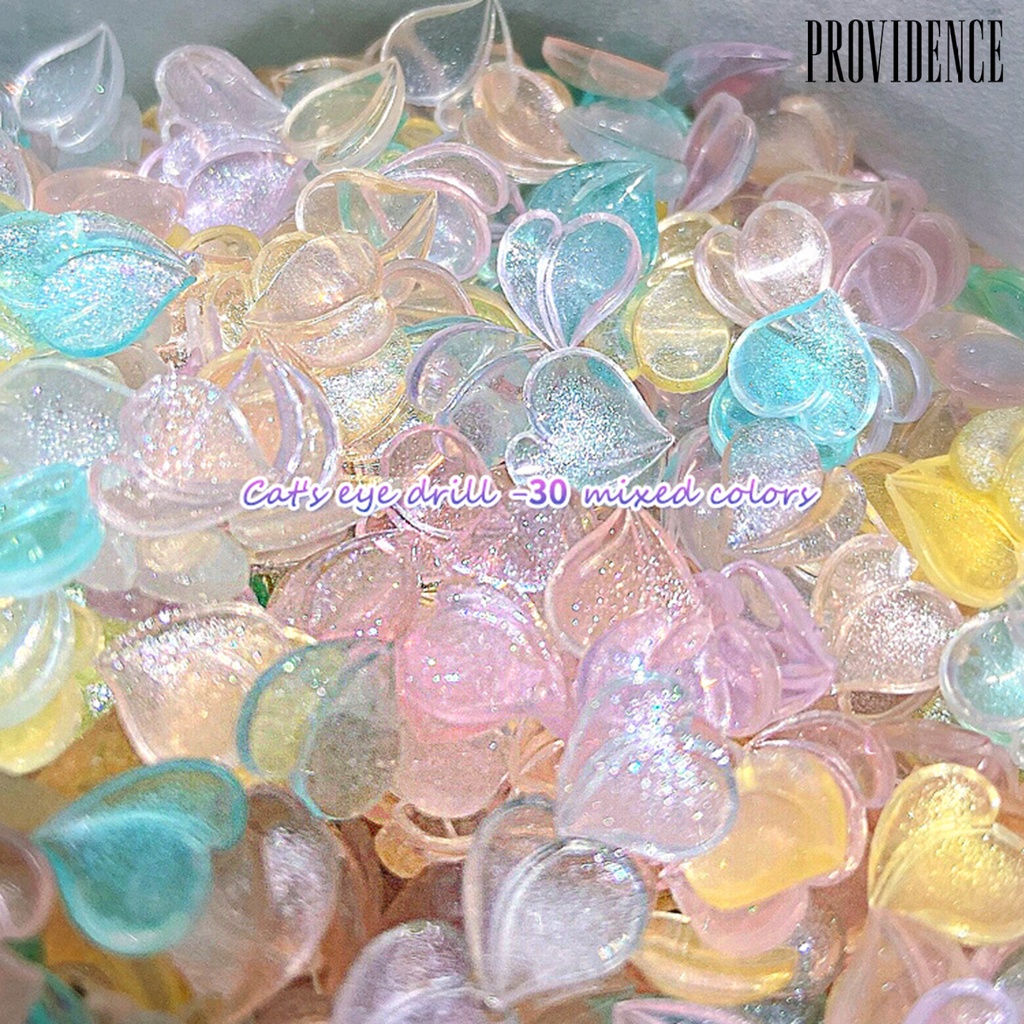 Providence 30pcs / Set Ornamen Berlian Imitasi Bentuk Hati Untuk Dekorasi Nail Art