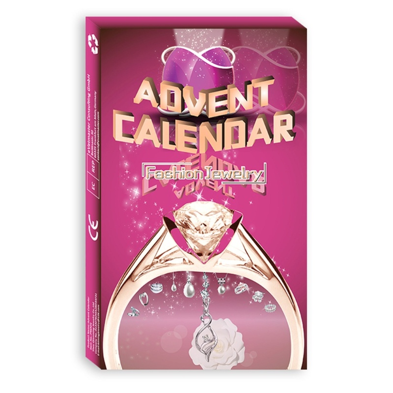 Zzz Set Kalung + Anting + Cincin + Kalender Advent 24 Hari Untuk Natal / Tahun Baru