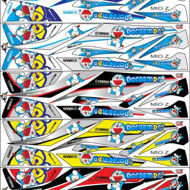  Stiker  motor  mio  z m3  doraemon  sticker striping thailook 