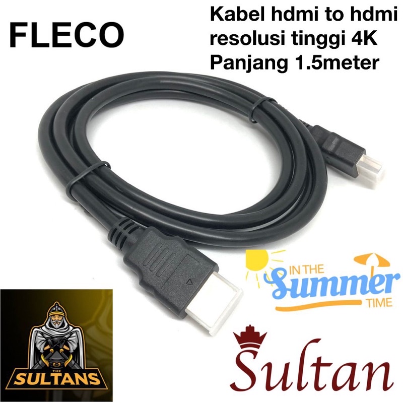 KABEL FLECO HDMI TO HDMI RESOLUSI TINGGI 4K PANJANG 1.5METER PROMO SEN