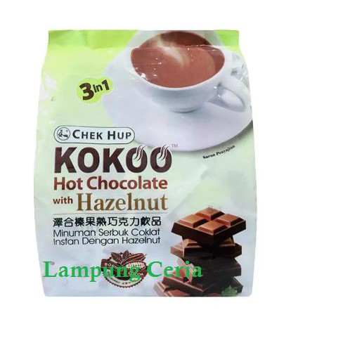 

chek hup 3 in 1 kokoo chocolate drink with hazelnut pack 12 pcs