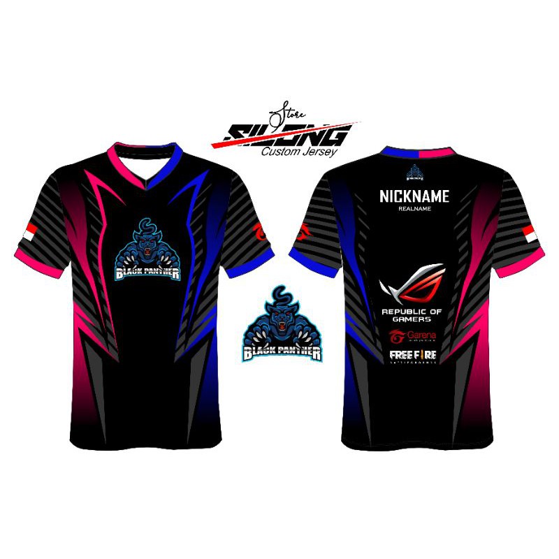 Jersey Baju Kaos Gaming Mobile Legend FreeFire PUBG