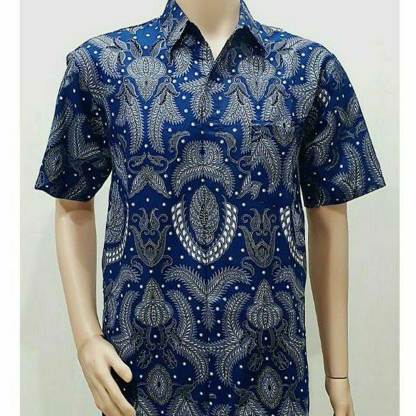 Kemeja Hem Pria Batik Jumbo Lengan Pendek 4L-5L Big Size Ukuran Besar DVN-Br