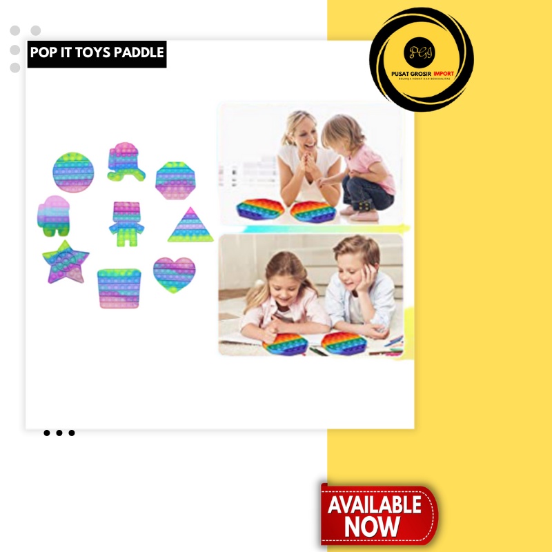 (PG) New Pop It Rainbow Paddle Colour-3