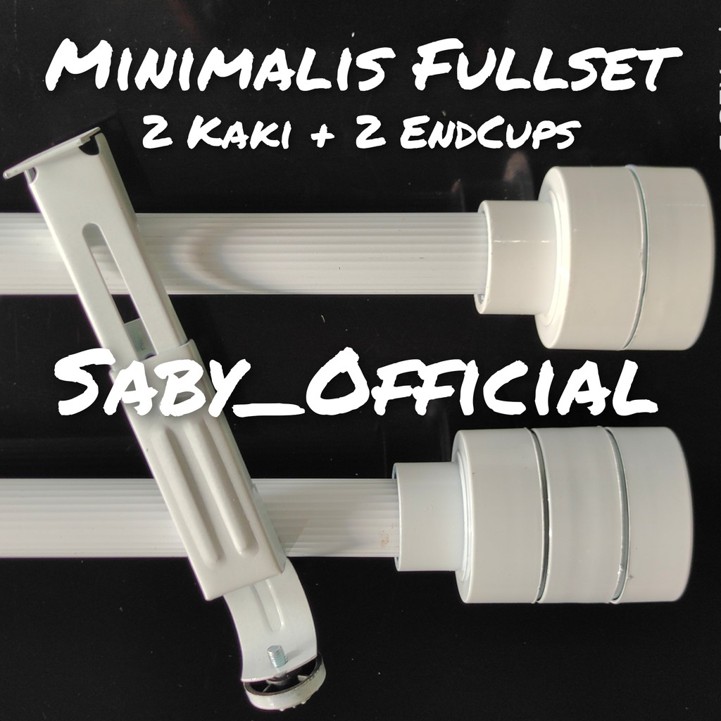 BEST SELLING - BATANG GORDEN MINIMALIS HITAM BESI GORDEN PUTIH BATANG GORDENG TIANG KORDEN