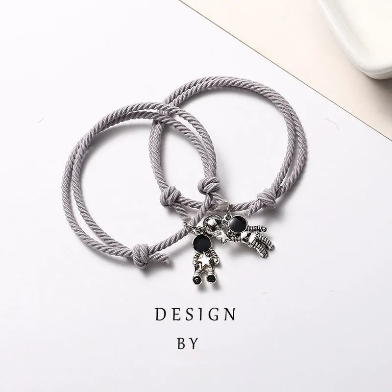 Fashion astronaut pendant couple Bracelet nylon rope Solid Color Bracelet simple accessories