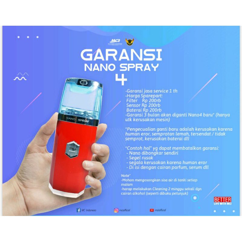 Nano Spray V4 Hydrogen Nanospray Mci Top Brand Shopee Indonesia