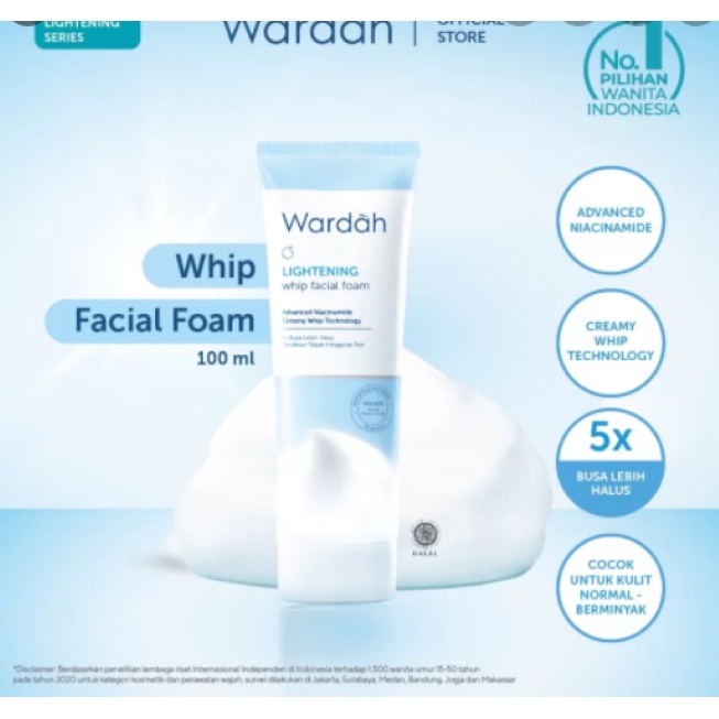 Wardah Lightening Whip Facial Foam Series wardah sabun wajah pembersih wajah wardah lightening  seri