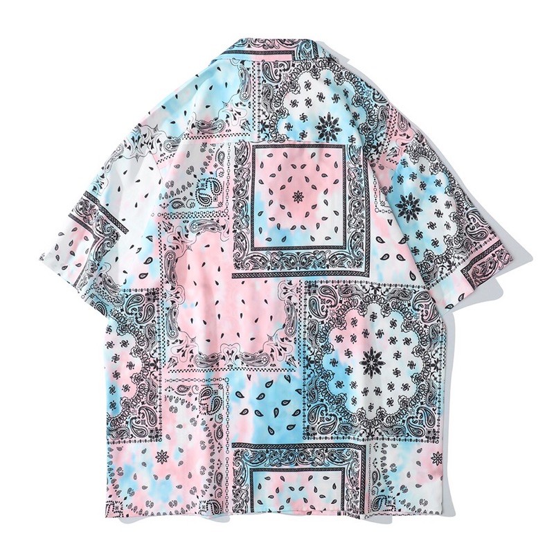 KEMEJA TYE DIE BATIK ASTRAK  PRIA KOREA JEPANG M-2XL HN76
