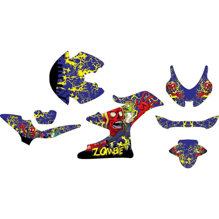 Decal stiker striping decal motor suzuki GSXR150 zombie blue Grade B