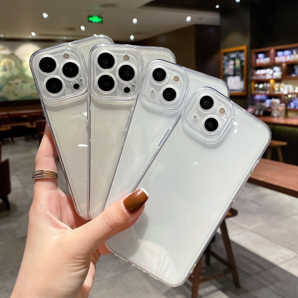 Soft Case Silikon Transparan Cover iPhone 13 12 Pro Max 11 XS XR X 8 7 6S Plus