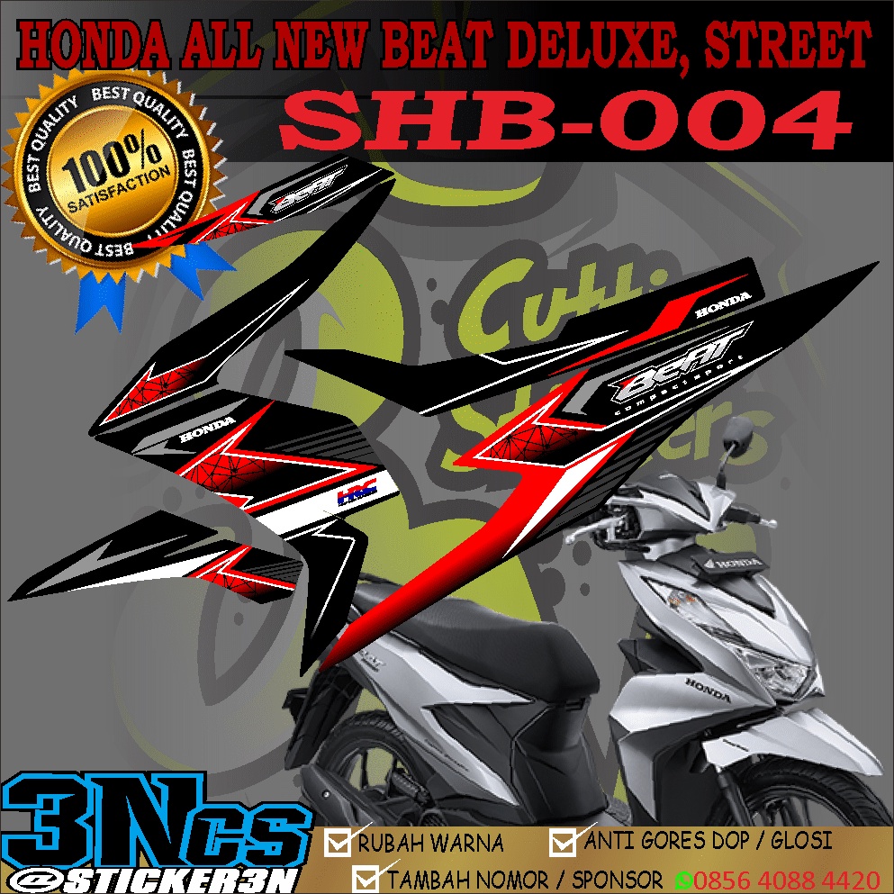 Stripping Honda Beat Deluxe CBS ISS, Sticker Variasi 04 Honda Beat Street CBS ISS, Stripping All New