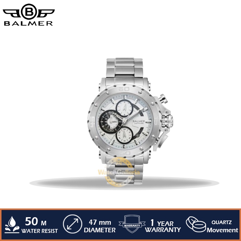 Jam Tangan Pria Balmer B-7975MC SS-1 Stainless Steel Original